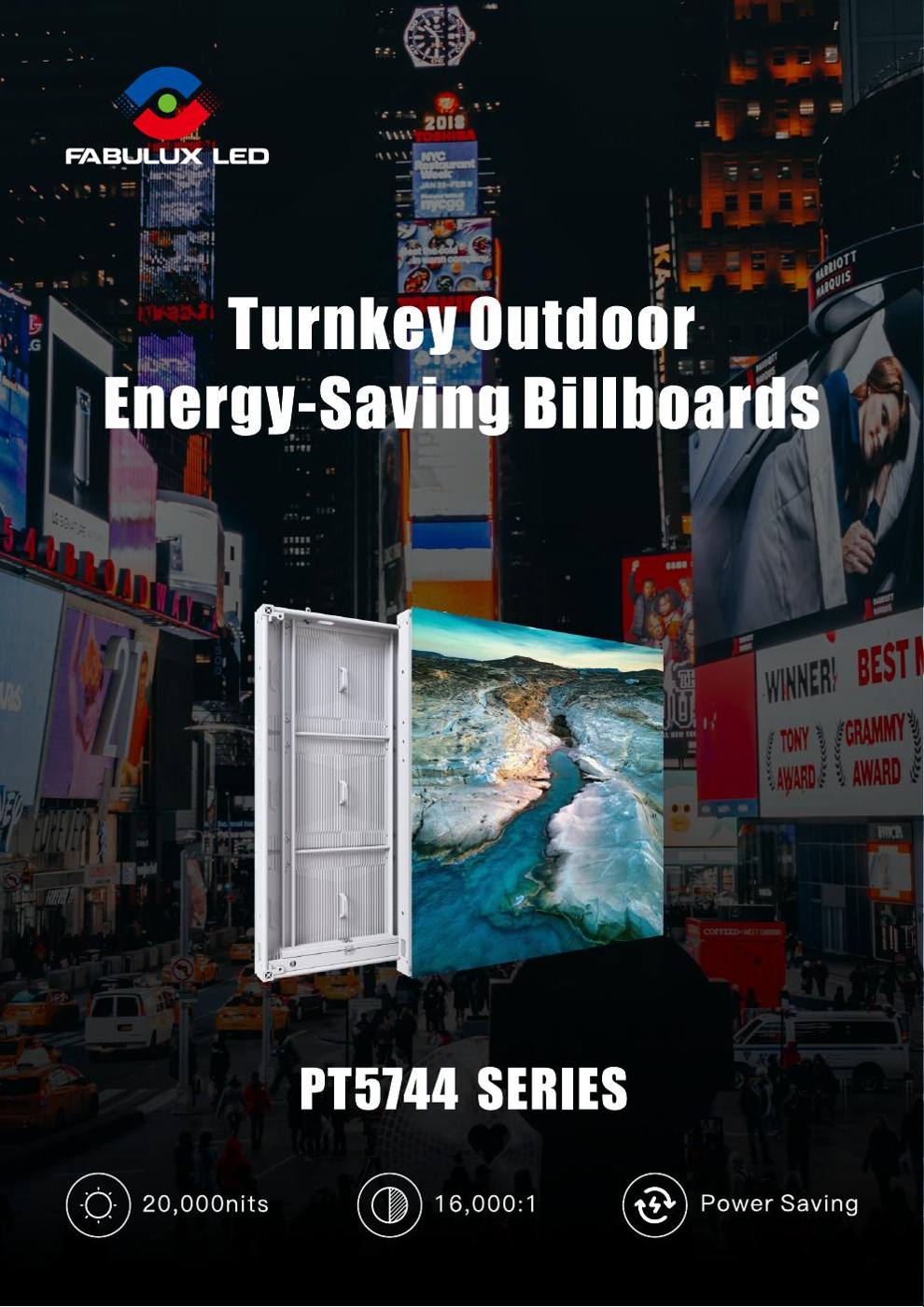 Outdoor energy-saving digital billboard system