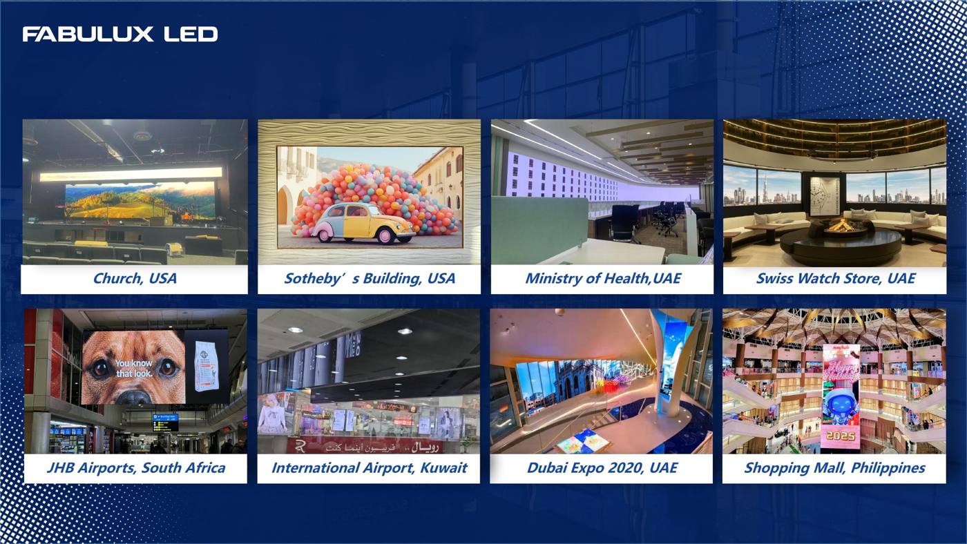 Examples of LED installations in commercial and public spaces